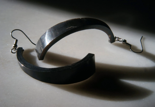 American Bison Horn half hoop earrings 1.75